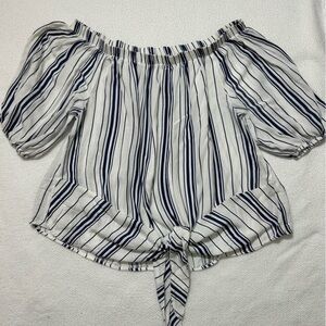Striped Off-Shoulder Blouse